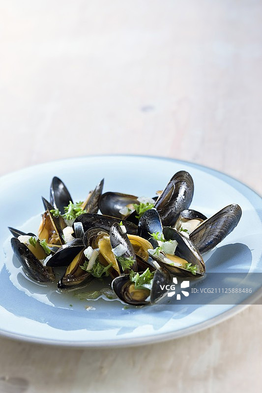 马里尼埃式煮贻贝图片素材