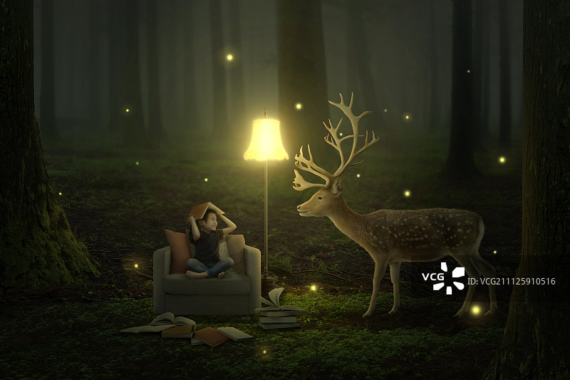 做梦的孩子007图片素材