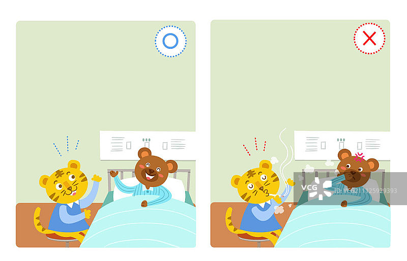 医院礼仪动物插画图片素材