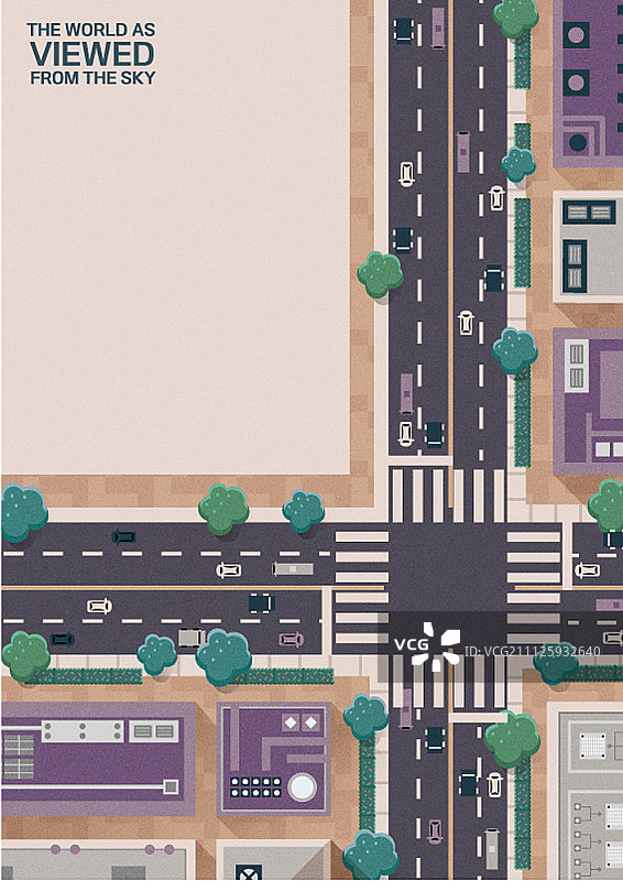 城市景观鸟瞰图图片素材