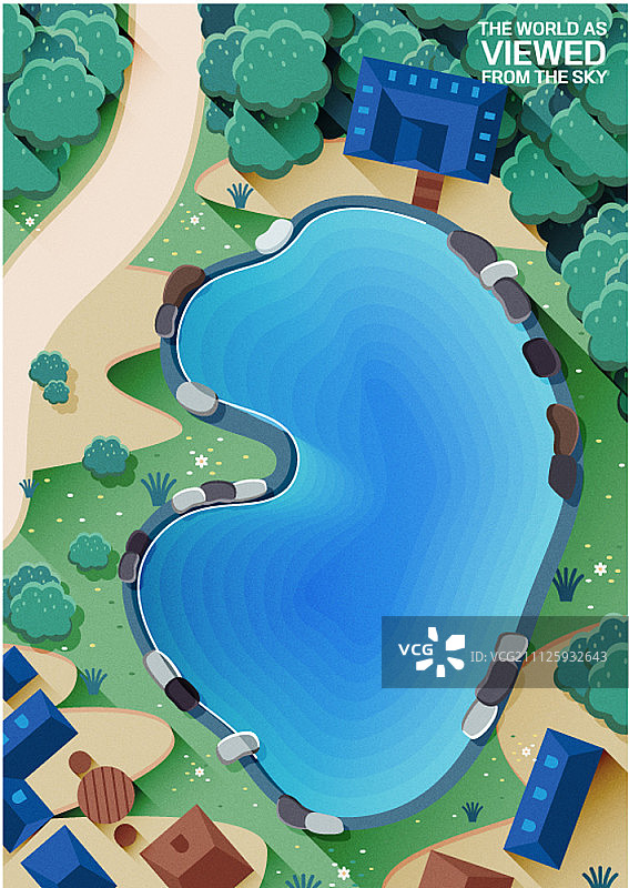 城市景观鸟瞰图图片素材