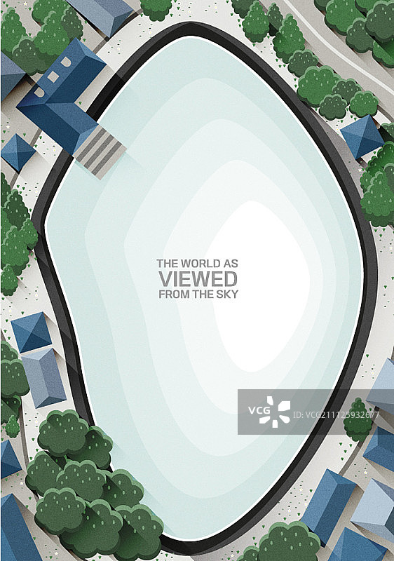 城市景观鸟瞰图图片素材