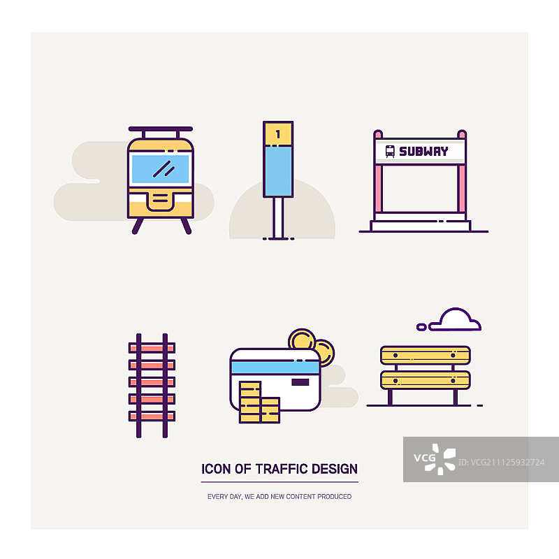 交通运输图标集图片素材