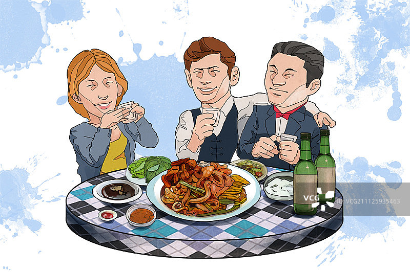 一起喝一杯图片素材