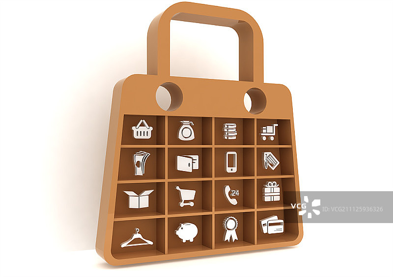 公文包中的3D图标图片素材