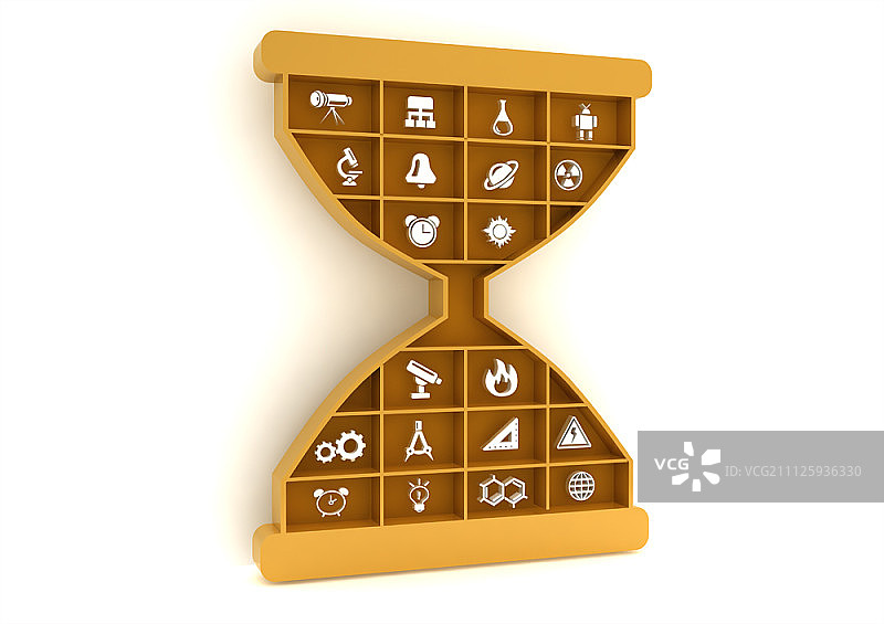 沙漏中的3D图标图片素材