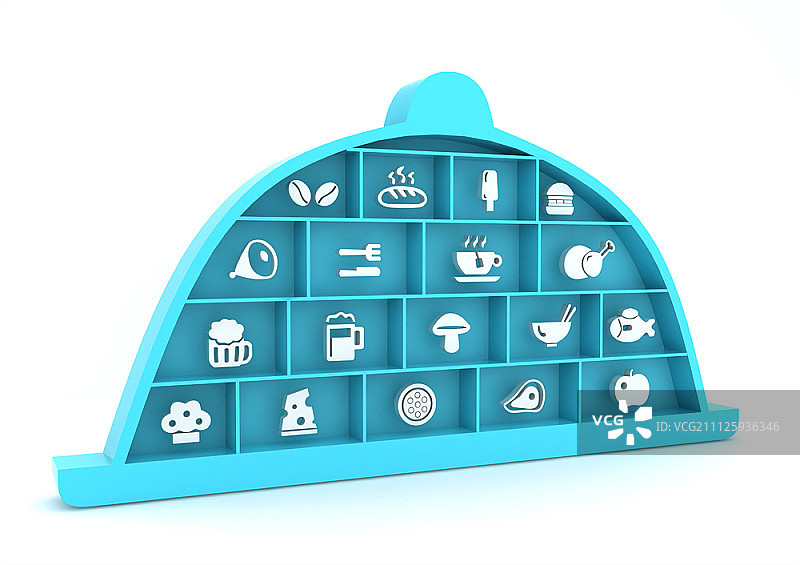 货架上的3D图标图片素材