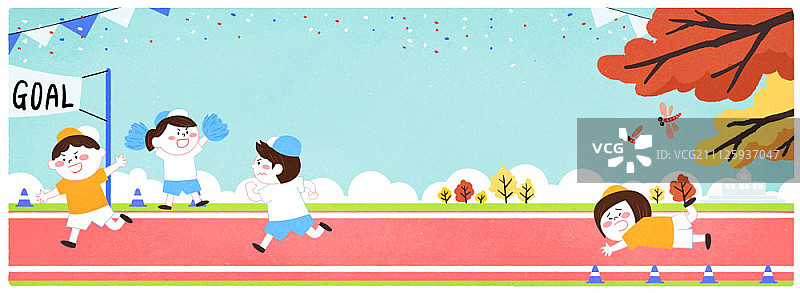 学校运动会插画图片素材