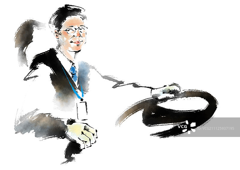 微笑的司机图片素材