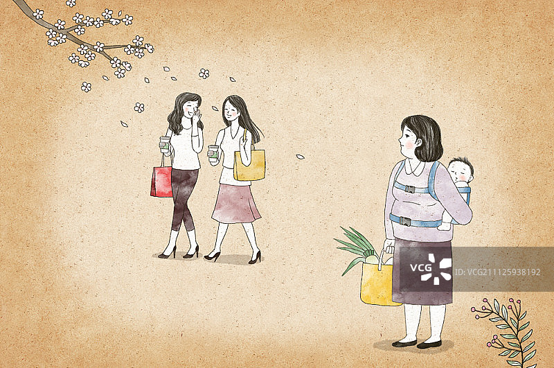 育儿插画图片素材