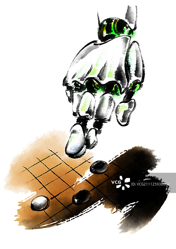 机器人下围棋图片素材