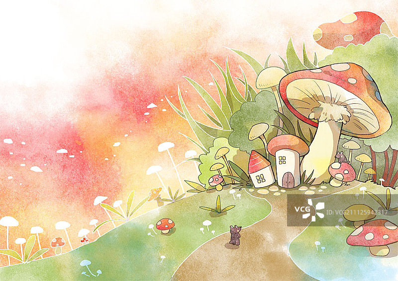 秋季风景插图图片素材