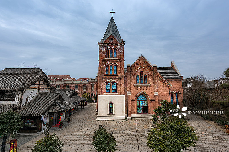 台儿庄教堂图片素材
