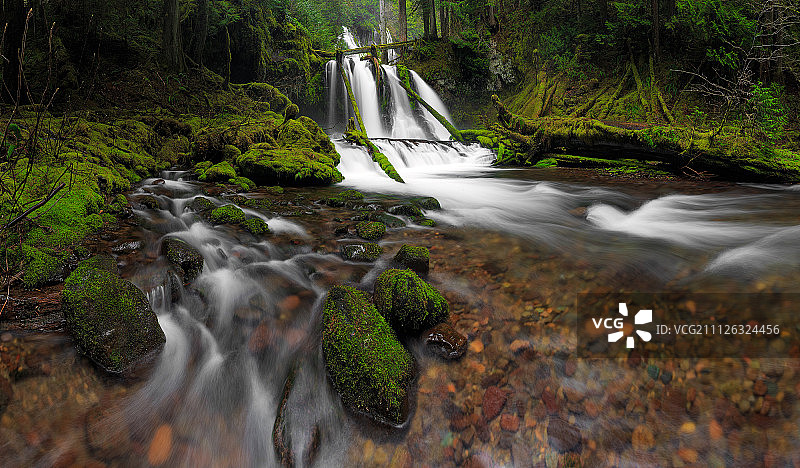 下黑豹溪瀑布图片素材