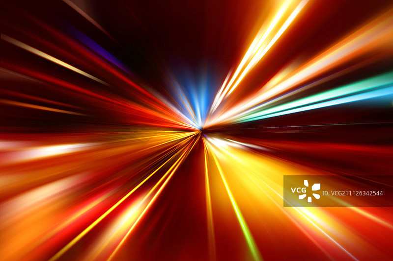 夜晚道路上的抽象加速运动图片素材