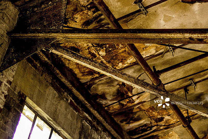 普尔曼仓库黄色柱子图片素材