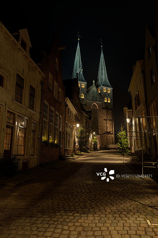 代芬特尔的荷兰教堂图片素材