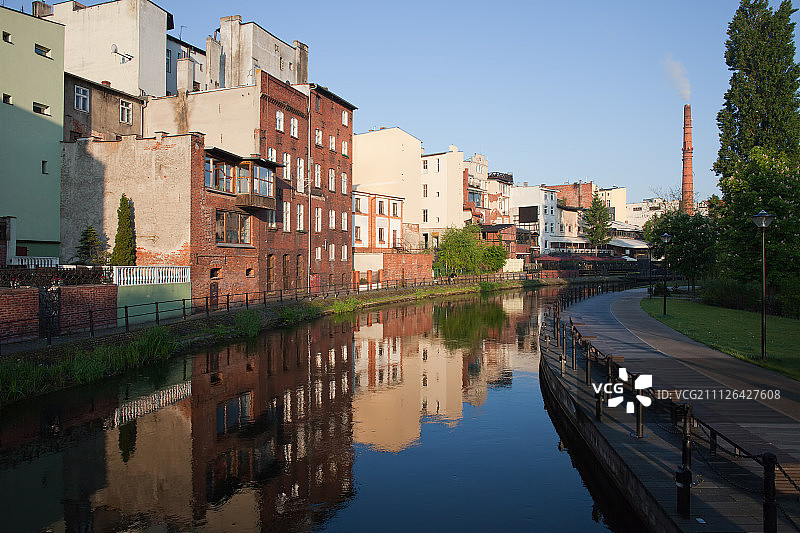 波兰比得哥什的米尔岛城市风光图片素材