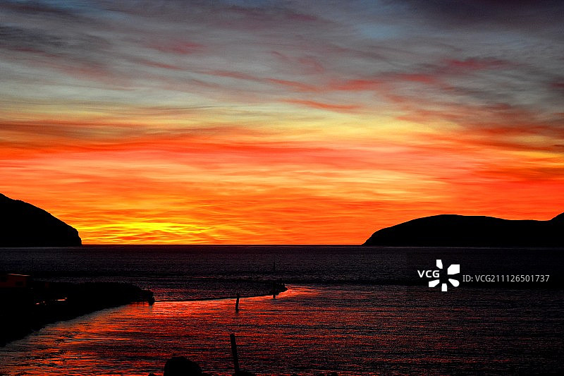 利特尔顿港的日出图片素材