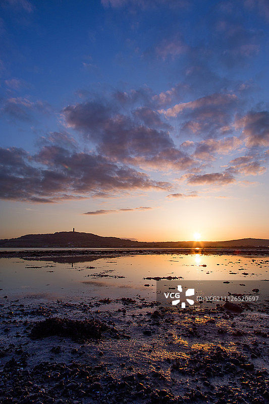 斯特兰福德湖日落图片素材