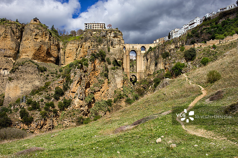 西班牙安达卢西亚龙达岩石景观图片素材