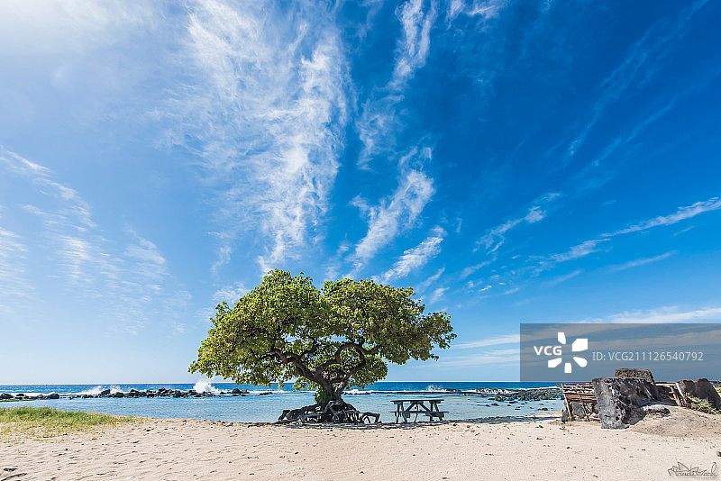 夏威夷大岛的完美野餐图片素材