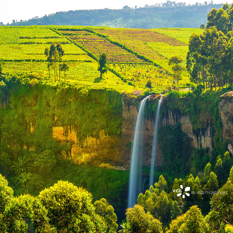 乌干达锡皮瀑布，非洲图片素材