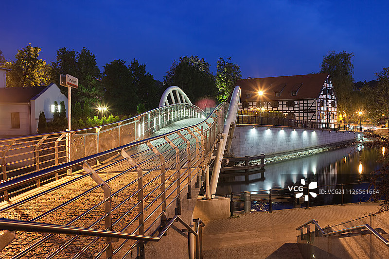 波兰比得哥什夜景图片素材