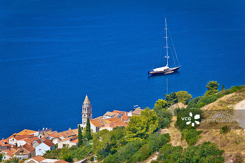 维斯亚得里亚海城镇航海目的地海滨图片素材