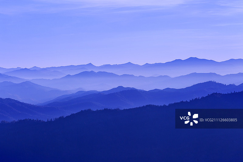 俄勒冈州的蓝色层叠图片素材