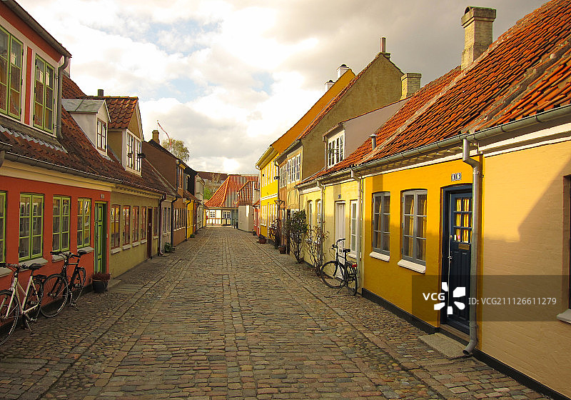丹麦欧登塞的Bangs Boder街图片素材
