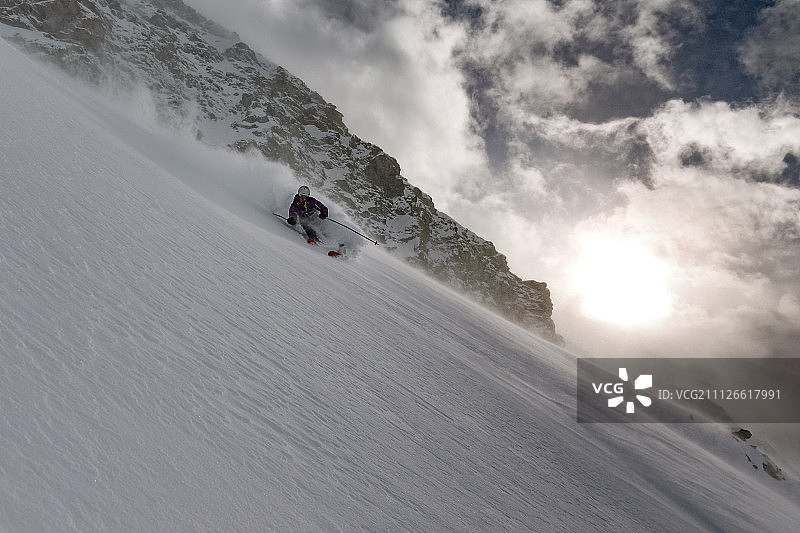 阿尔卑斯山的日落图片素材