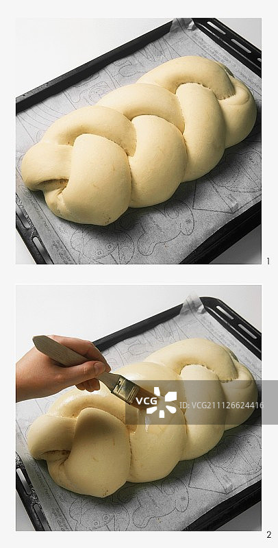 制作酵母辫子面包图片素材
