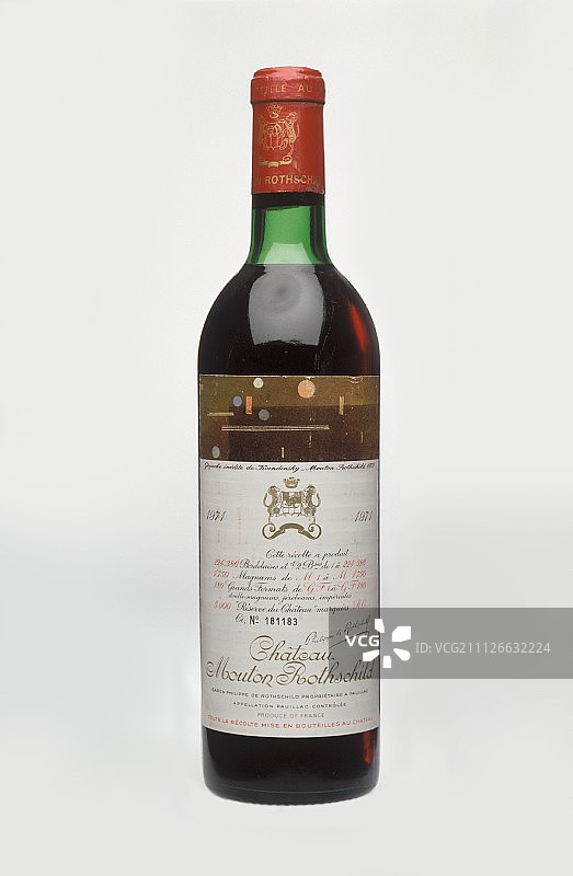 Chateau Mouton Rothschild 葡萄酒瓶图片素材