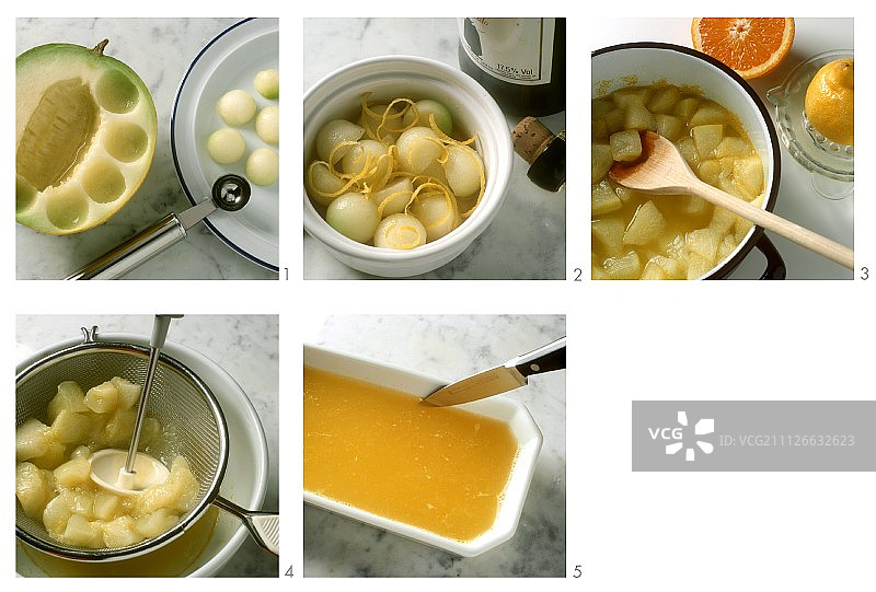 制作甜瓜果冻图片素材