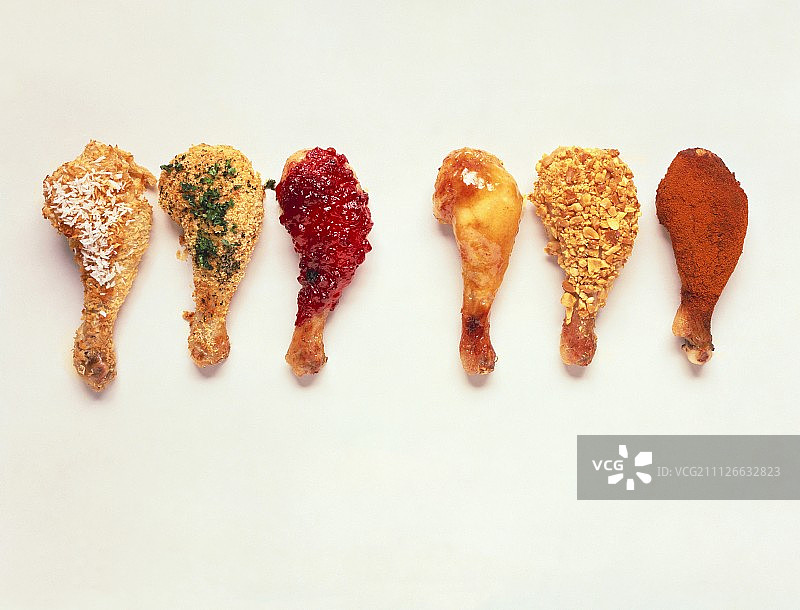 鸡腿与各种panades图片素材