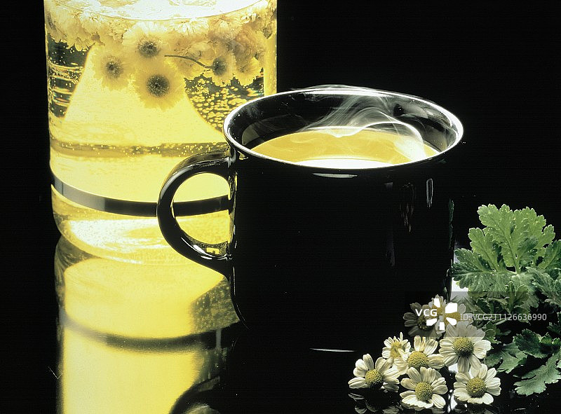 一杯洋甘菊茶图片素材