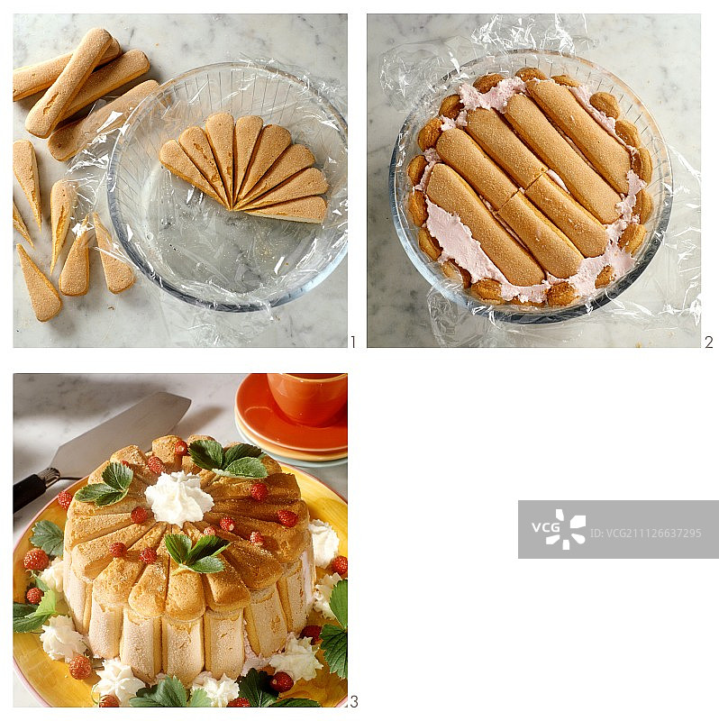 制作夏洛特蛋糕图片素材