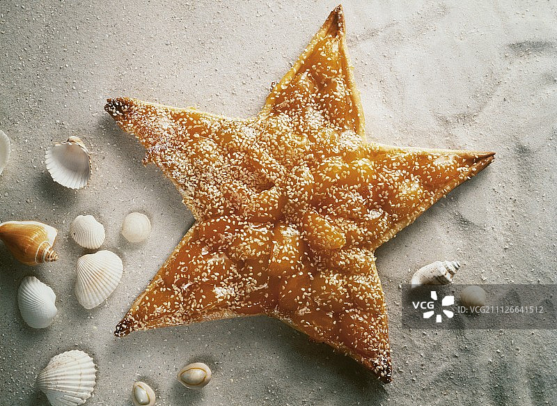 杏子海星芝麻蛋糕图片素材