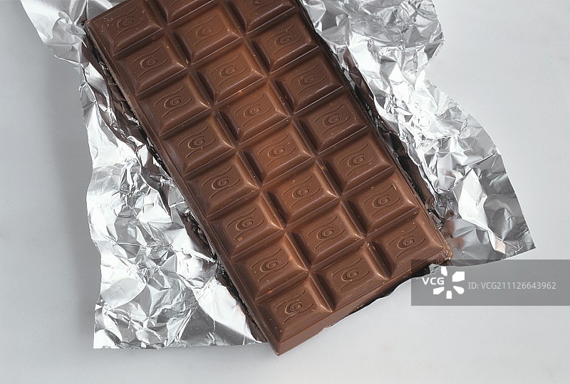 银纸上的巧克力棒图片素材