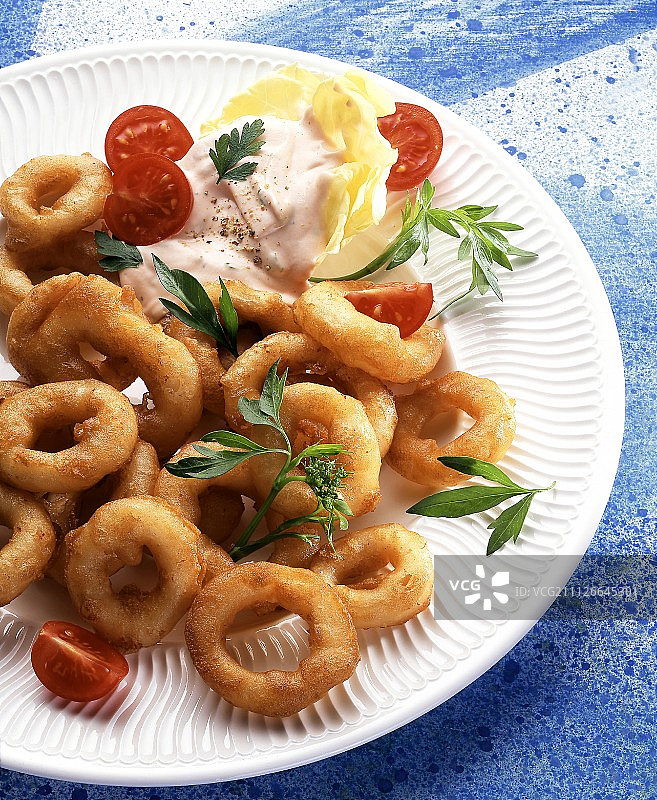 配酱炸鱿鱼圈图片素材