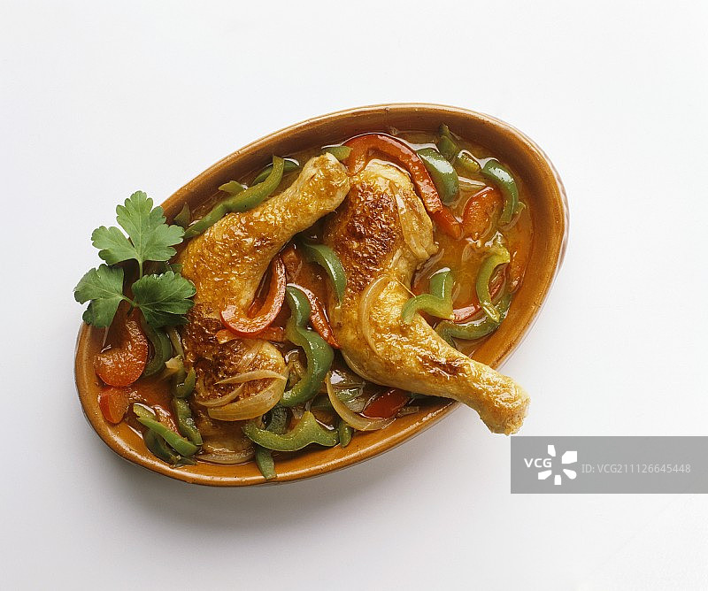 甜椒鸡腿肉图片素材