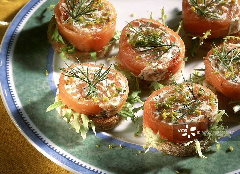 三文鱼小餐点图片素材