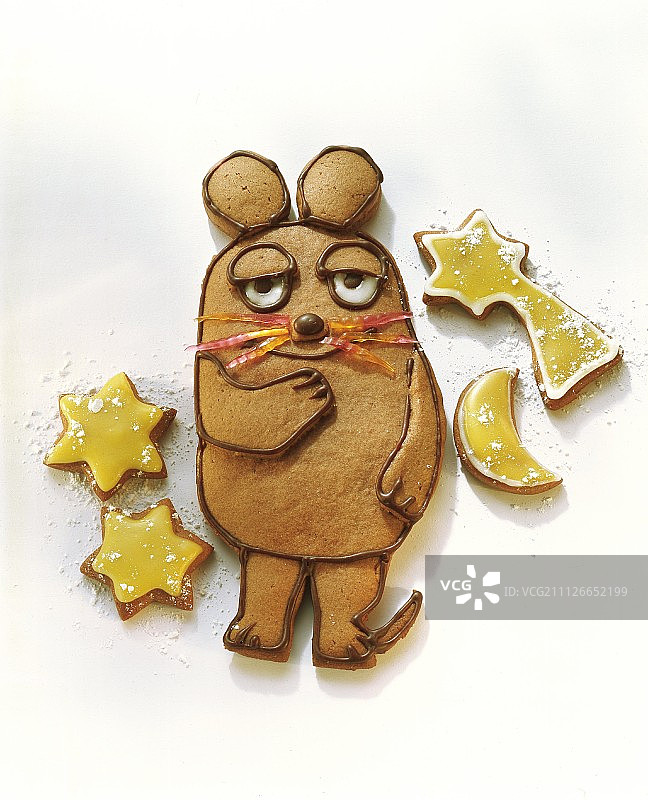 姜饼蜂蜜小老鼠图片素材