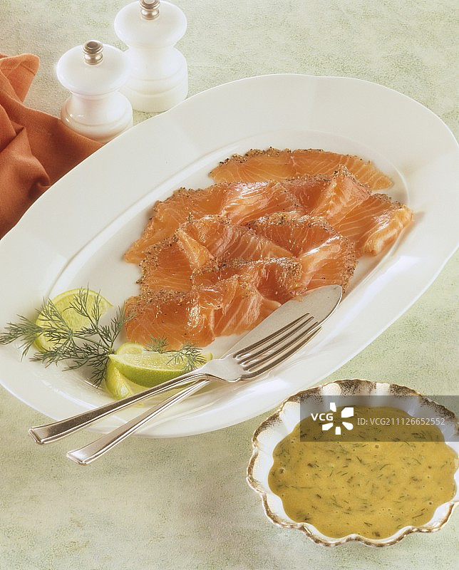 莳萝酱三文鱼图片素材