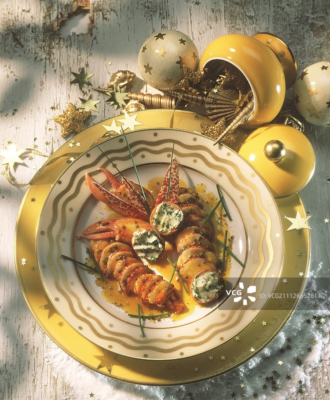 香草黄油龙虾图片素材