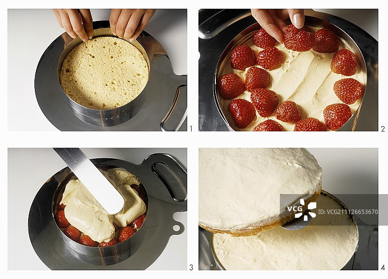 准备草莓蛋糕图片素材