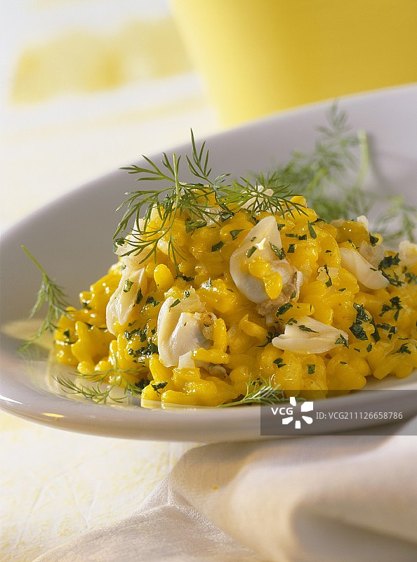 蛤蜊烩饭（意大利）图片素材