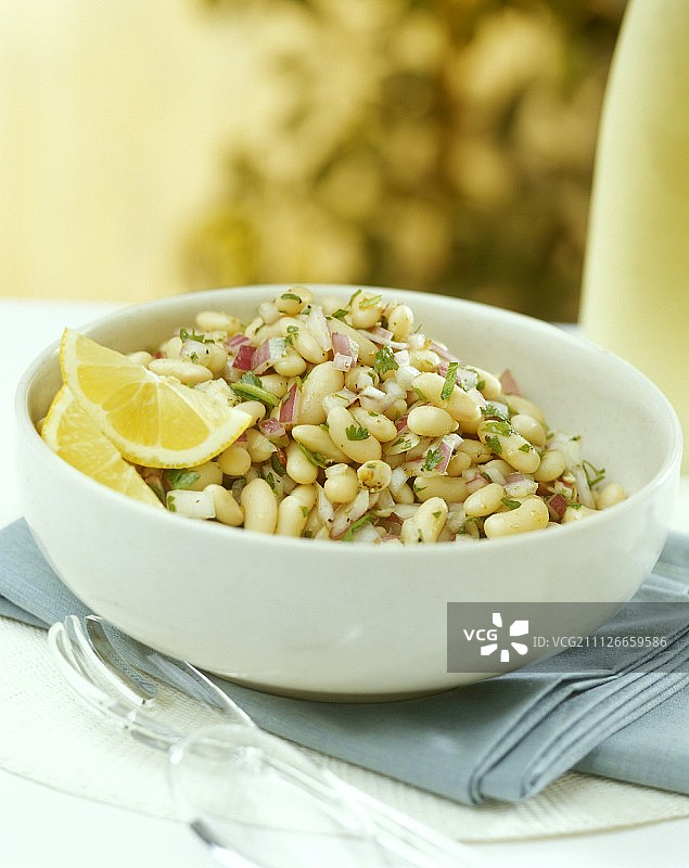 白芸豆沙拉图片素材