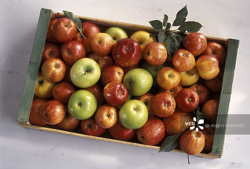 板条箱里的苹果图片素材